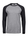 Baseball T-shirt Lange mouw Tee Jays 5072 Heather-Black
